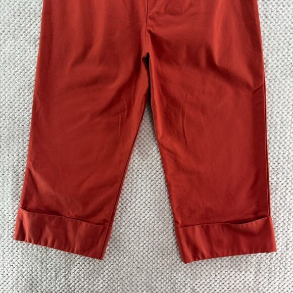 Lauren Ralph Lauren Pants Womens 16 Orange Spice High Rise Wide Leg Pleated - Picture 8 of 15